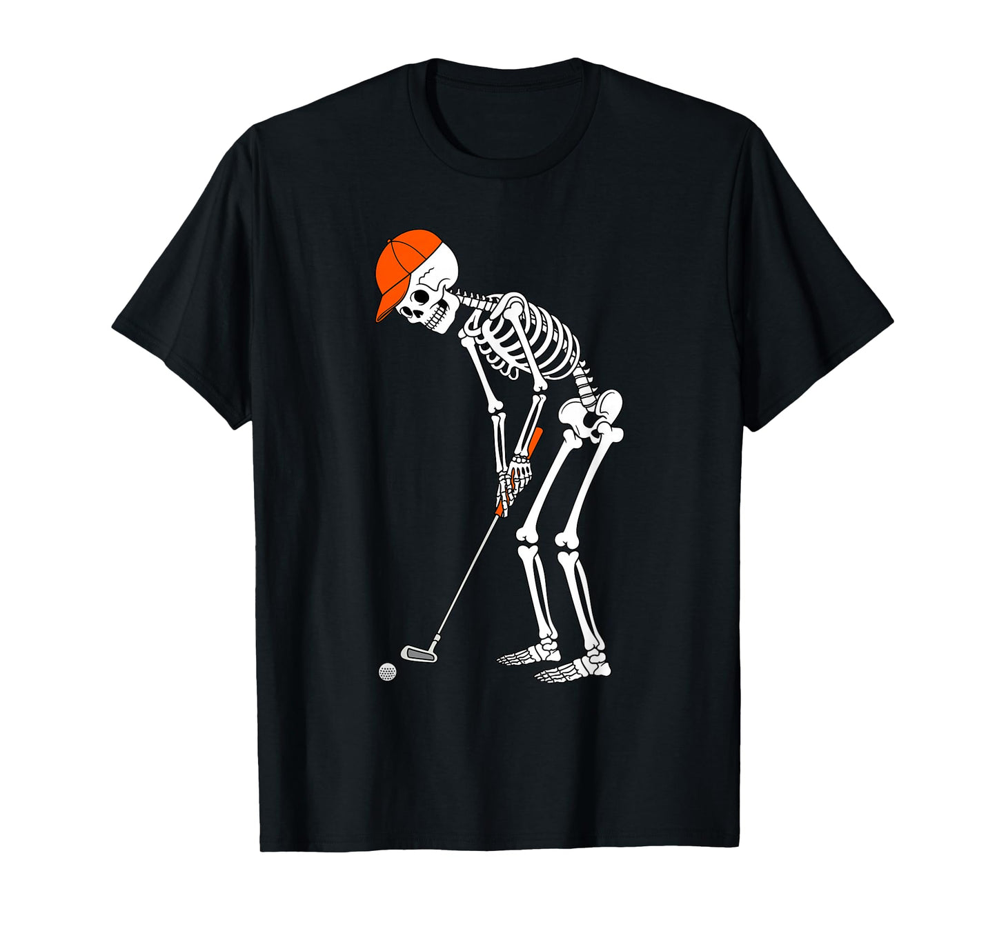 Funny Halloween Skeleton Golf Golfing Sports Golfer T-Shirt