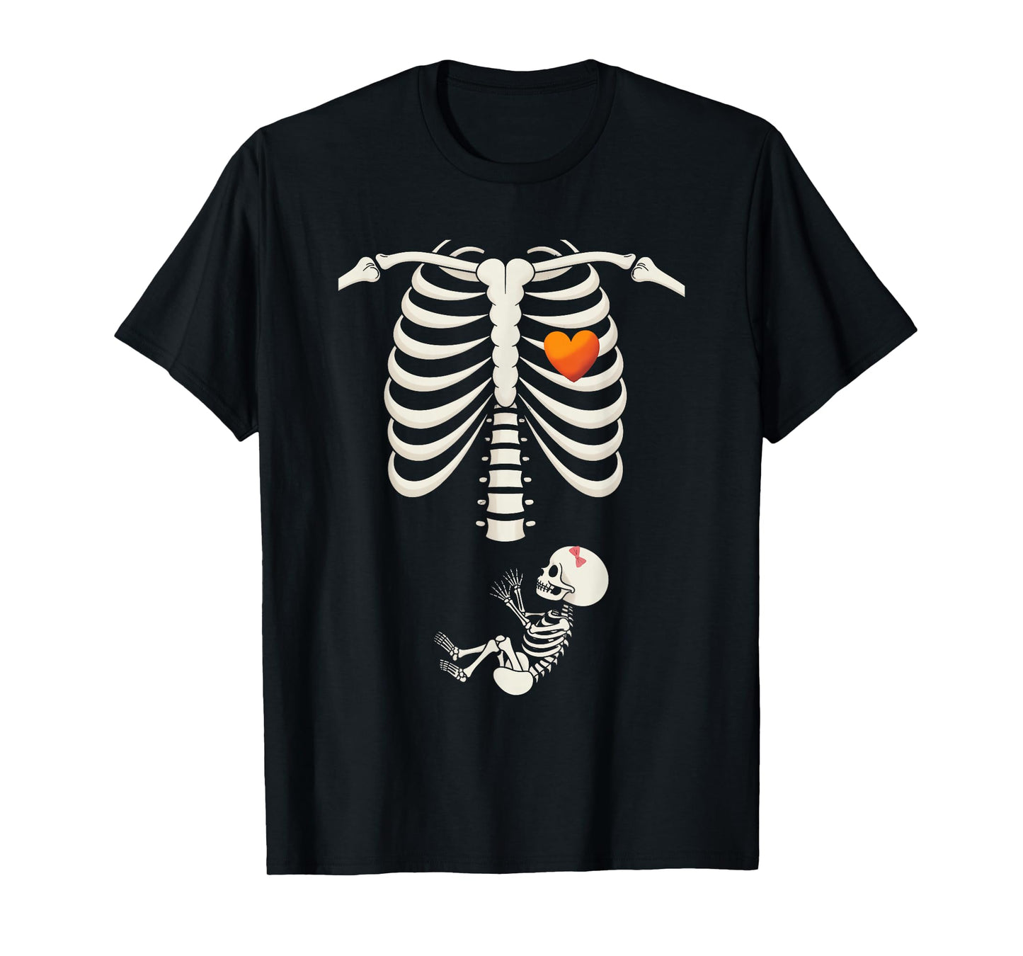 Baby Shower Skeleton Halloween Pregnancy Annoucement Girls T-Shirt
