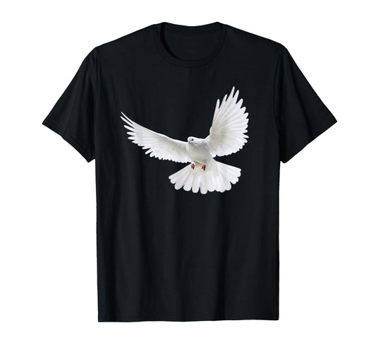 Beautiful Flying Peaceful White Dove Photo Silhouette T-Shirt