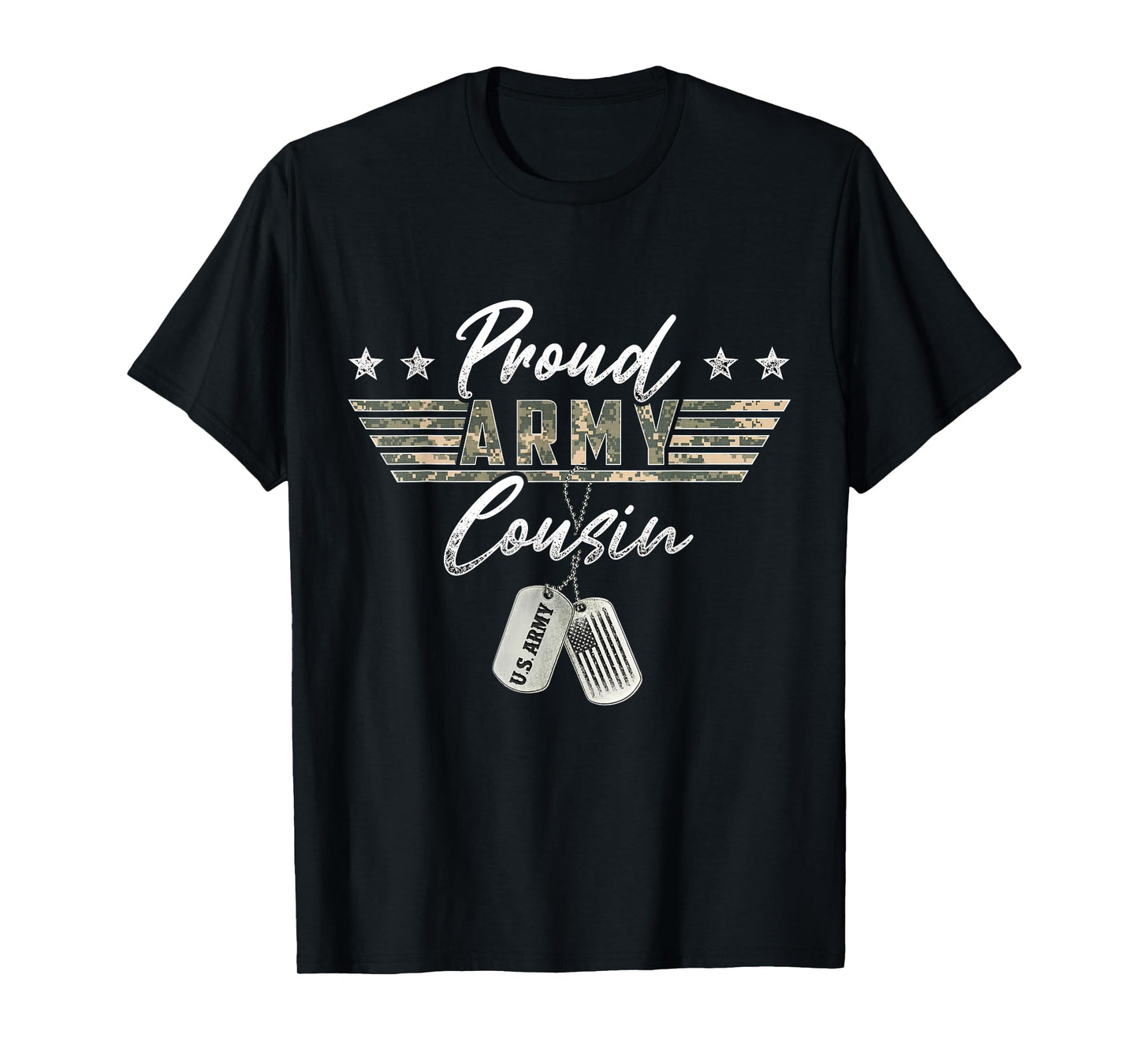 Proud U.S. Army & Military Family Military Gift Proud Army Cousin American Veteran Military T-Shirt