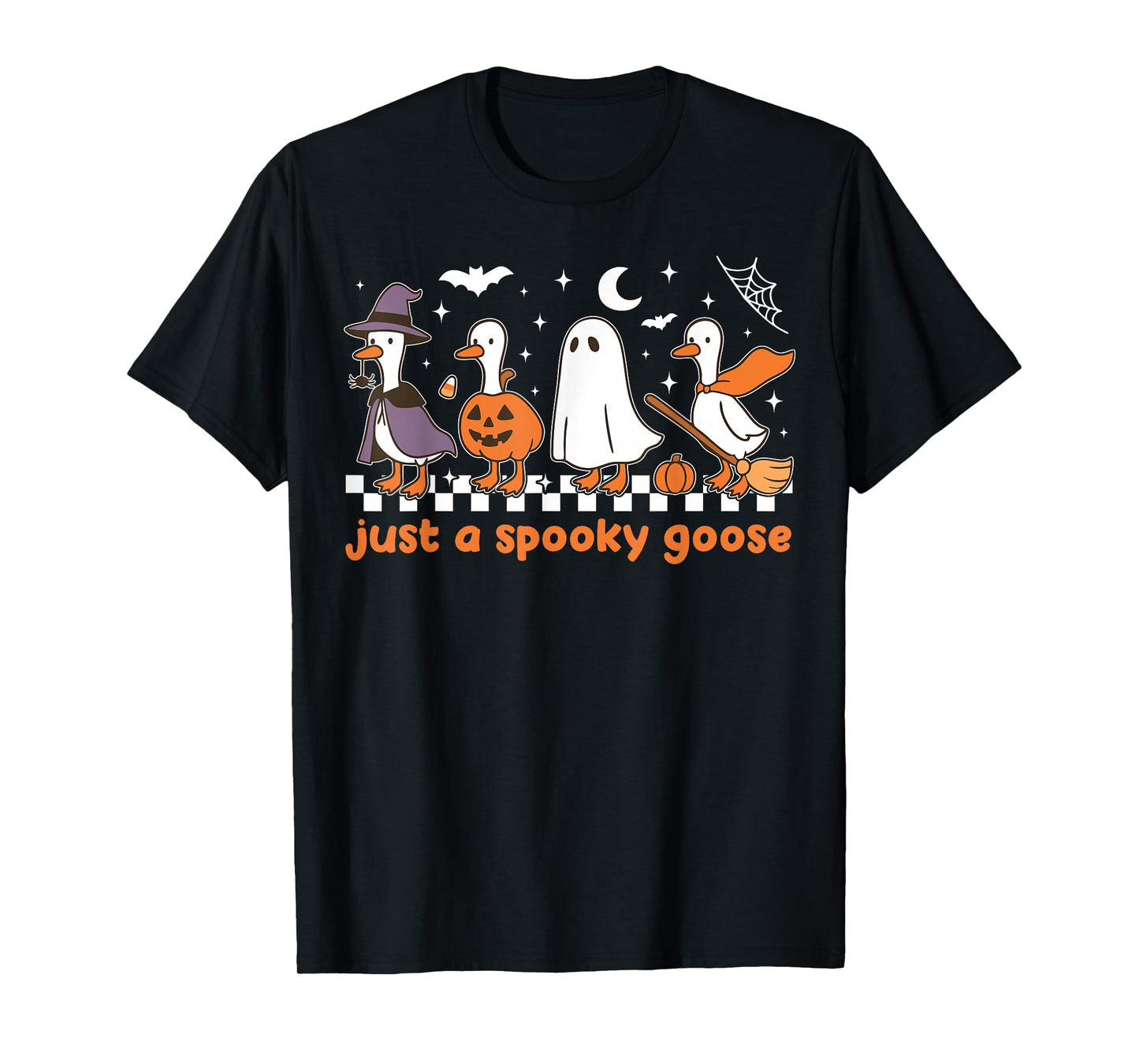 Just A Spooky Goose Halloween Silly Goose Funny Halloween T-Shirt