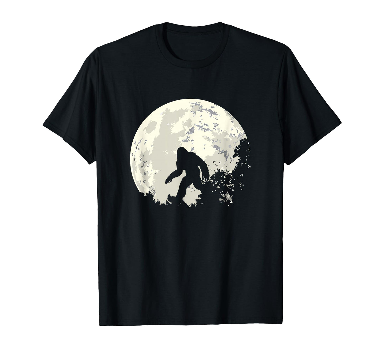 Bigfoot Moon Sasquatch T Shirt - I Believe in Bigfoot Tee T-Shirt