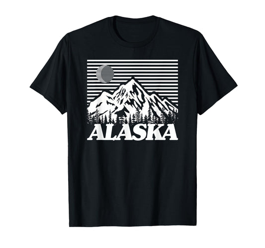 Alaska Retro Vintage Mountains & Outdoors Wilderness State T-Shirt