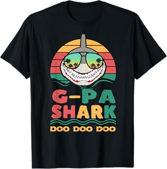 G-pa Shark Father's Day Papa Dad Grandpa Men Gift T-Shirt