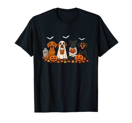 Dachshund Halloween Sausage Dog Haunted Hound Dog Mom Lover T-Shirt