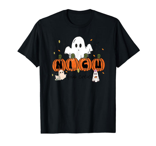 NICU Boo Crew Neonatal Intensive Care Unit Nurse Halloween T-Shirt
