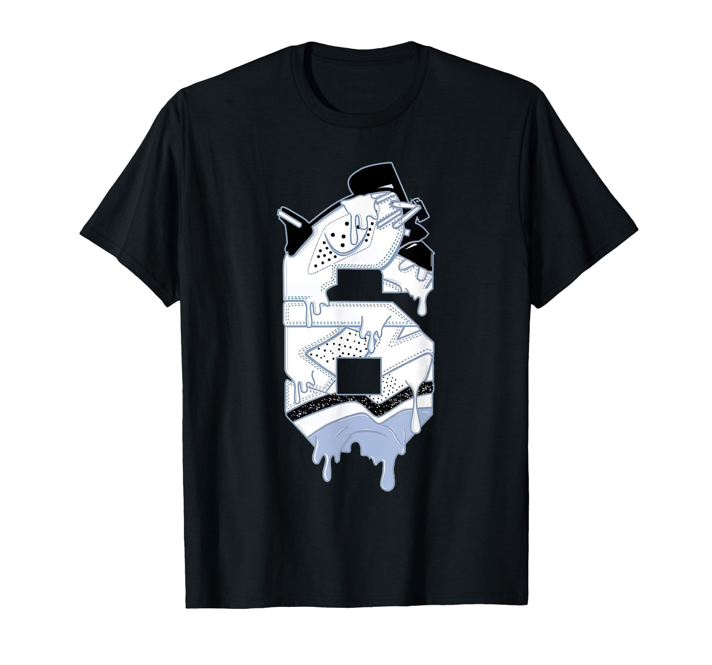 Number 6 Reverse Black White 6s Matching Tee For Men Women T-Shirt