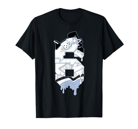 Number 6 Reverse Black White 6s Matching Tee For Men Women T-Shirt