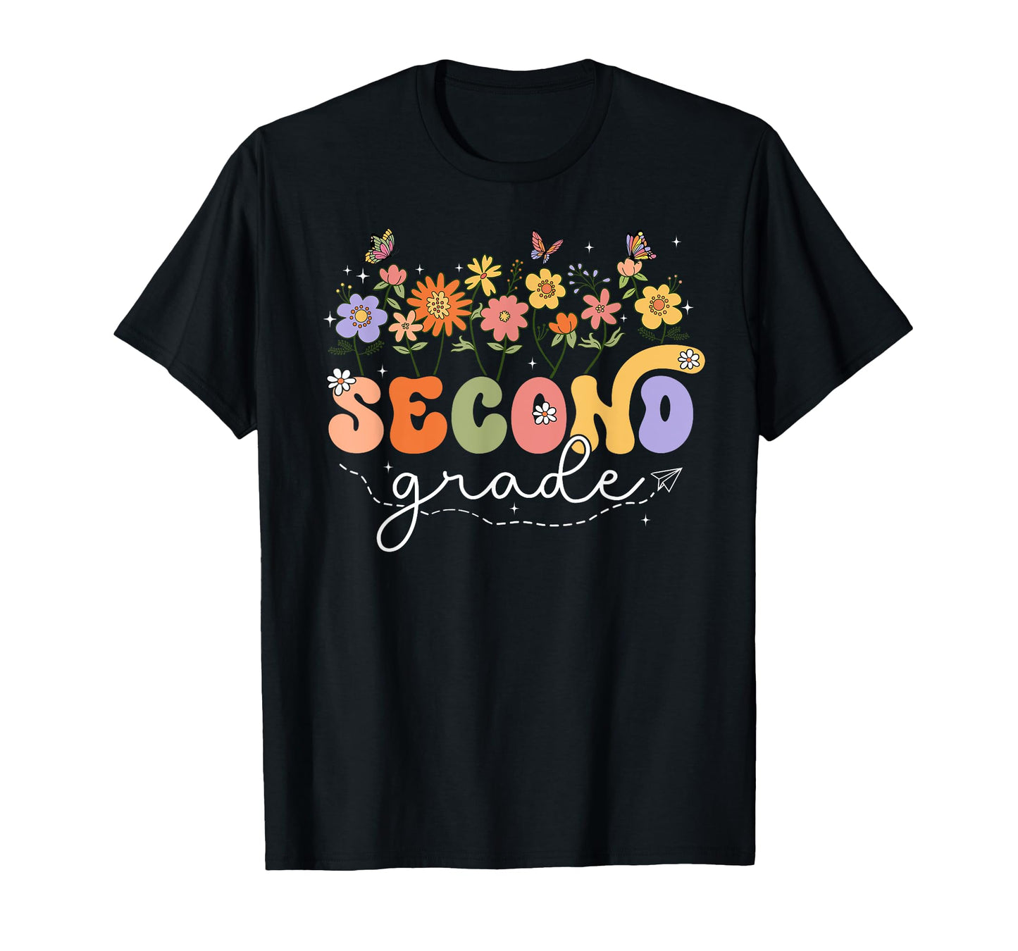 2nd Second Grade Teacher Wildflower Back To School Floral T-Shirt