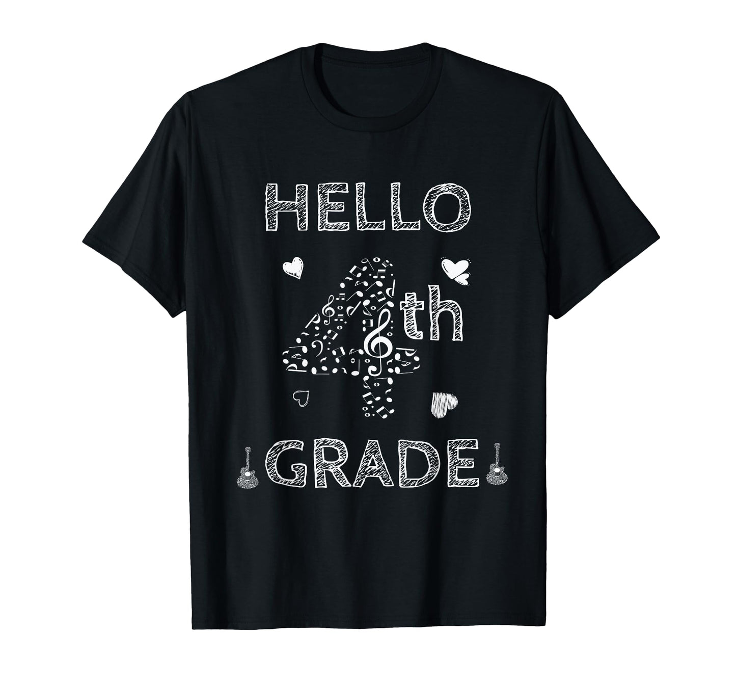 Back To School tee 4th Grade shirt hello fourth grade music T-Shirt