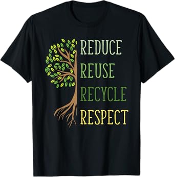 Earth Day Shirt Reduce Reuse Recycle Environmental Ecology T-Shirt