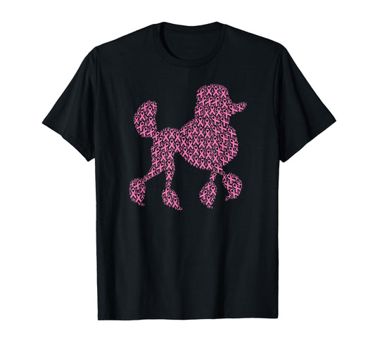 Breast Cancer Awareness Pink Ribbon & Survivor - Poodle T-Shirt