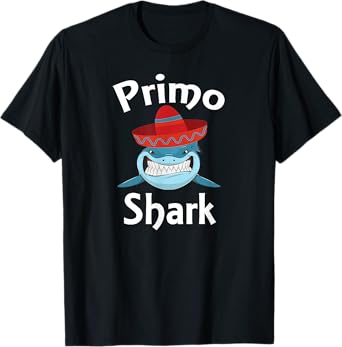 Primo Shark Funny Spanish Boy Cousin T-Shirt