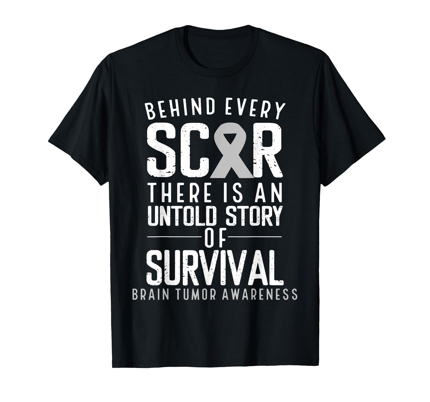 Glioblastoma Multirome Warrior Month Day Survivor Brain Cancer Awareness Survivor Grey Ribbon Brain Tumor T-Shirt
