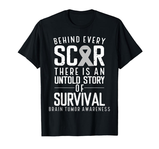 Glioblastoma Multirome Warrior Month Day Survivor Brain Cancer Awareness Survivor Grey Ribbon Brain Tumor T-Shirt
