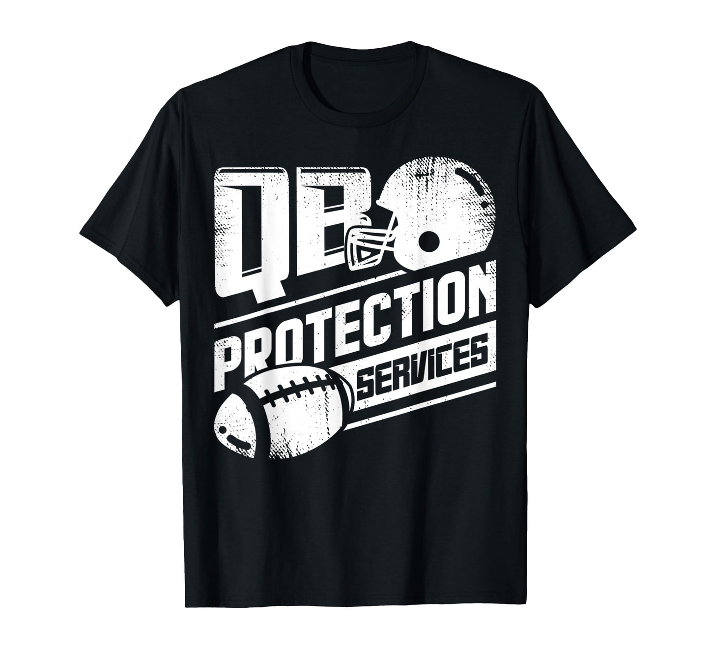 Funny Offensive Linemen Quarterback QB Protection Services T-Shirt