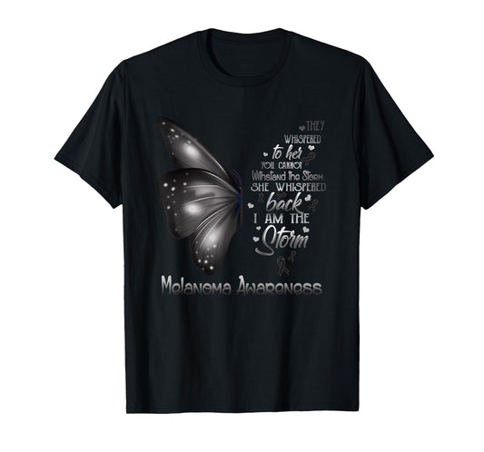 I am the storm Melanoma Awareness Butterfly T-Shirt
