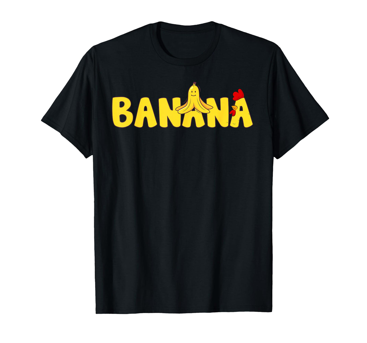 Funny Chicken & Banana Halloween Couples Family Costume 2025 T-Shirt