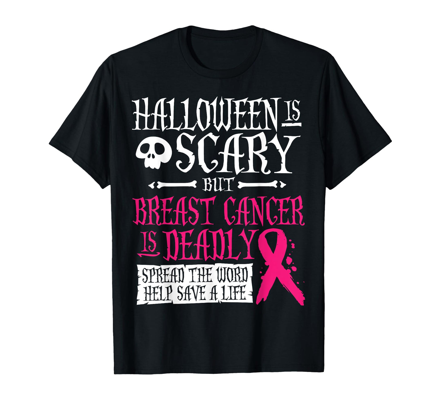 Halloween Costume Breast Cancer Awareness T-Shirt
