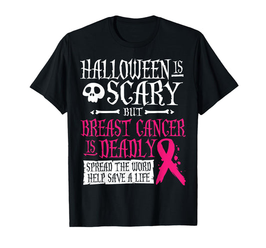 Halloween Costume Breast Cancer Awareness T-Shirt