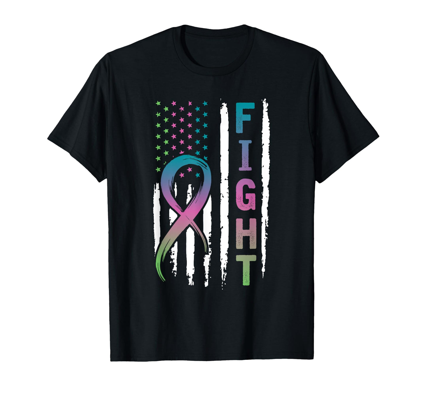 Distressed American Flag Metastatic Breast Cancer T-Shirt T-Shirt for Women Men