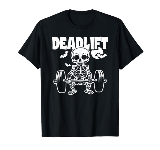 Deadlift Halloween Skeleton Deadlifter Deadlifting Barbell T-Shirt