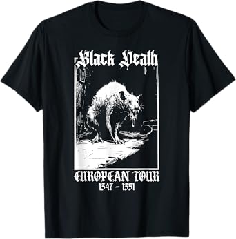 Black Death European Tour | Plague Rat Medieval History Goth T-Shirt