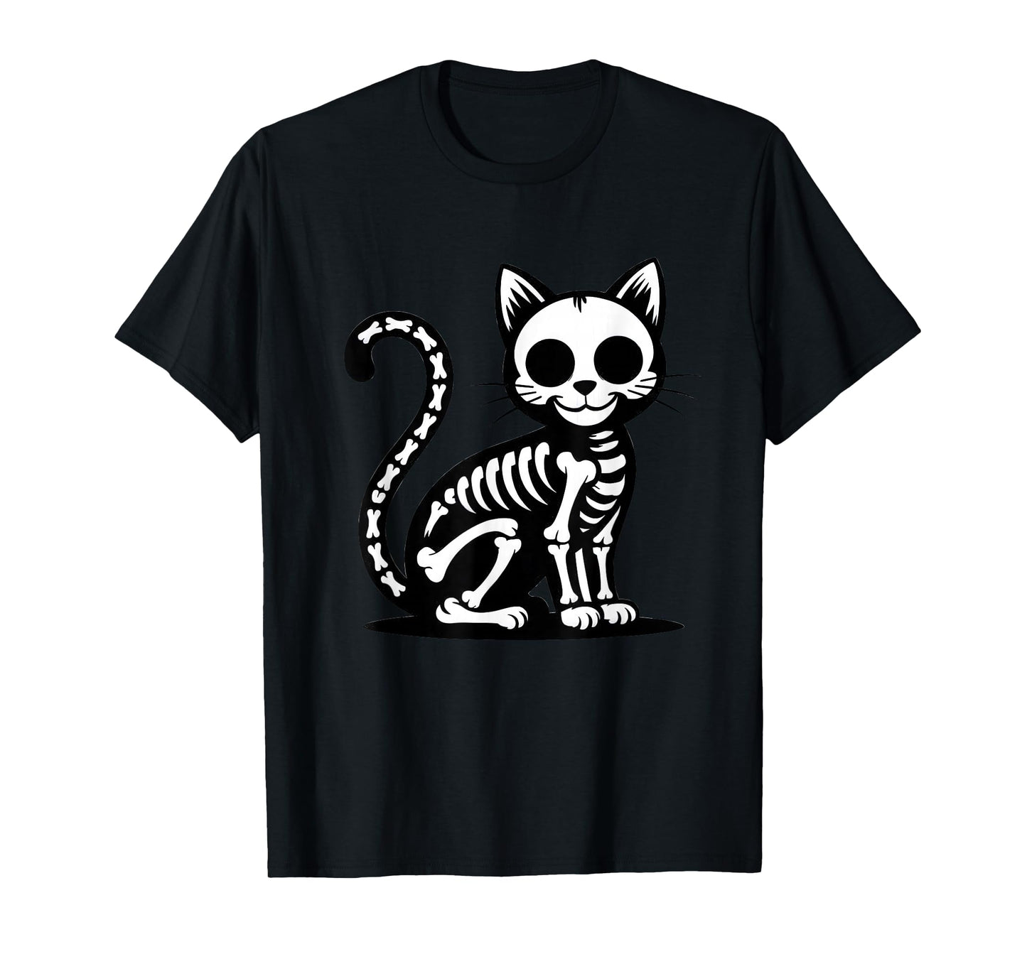 Halloween Skeleton Cat Bones Easy Simple Cat Costume Kids T-Shirt