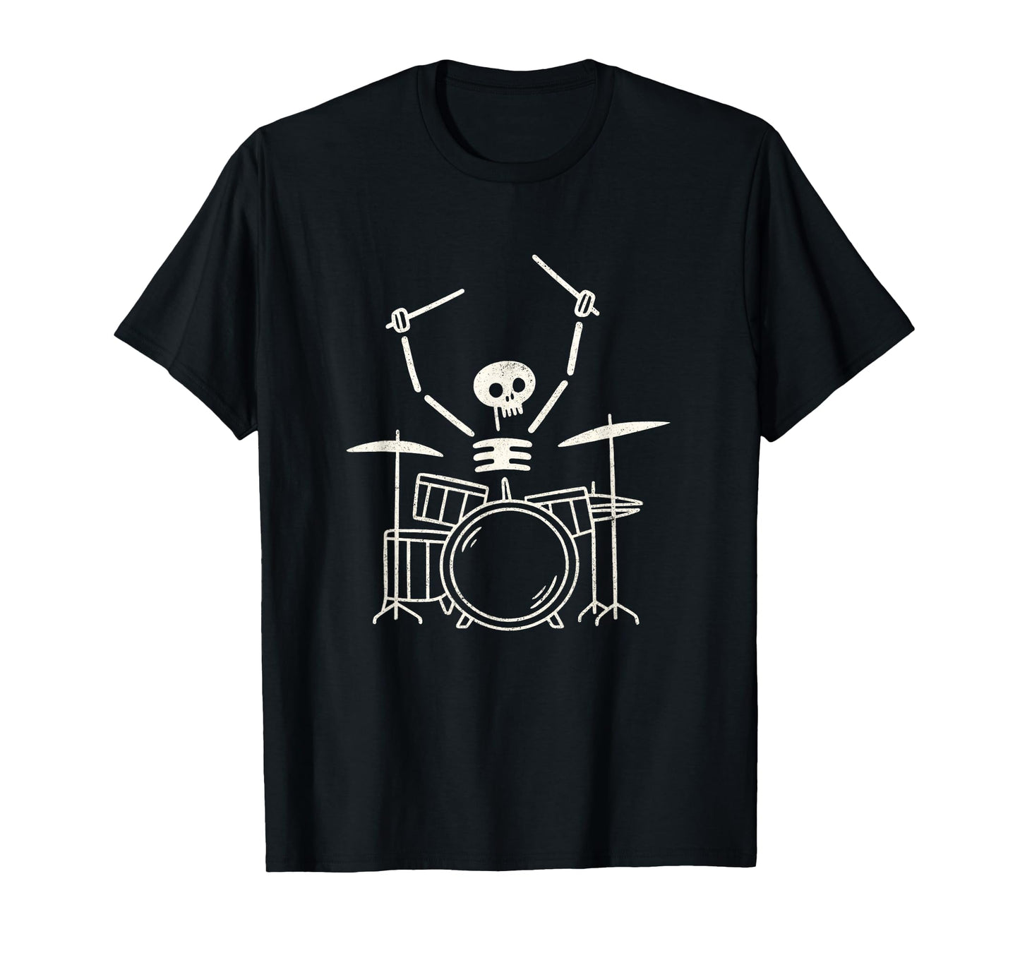 Funny Skeleton Drummer Design T-Shirt