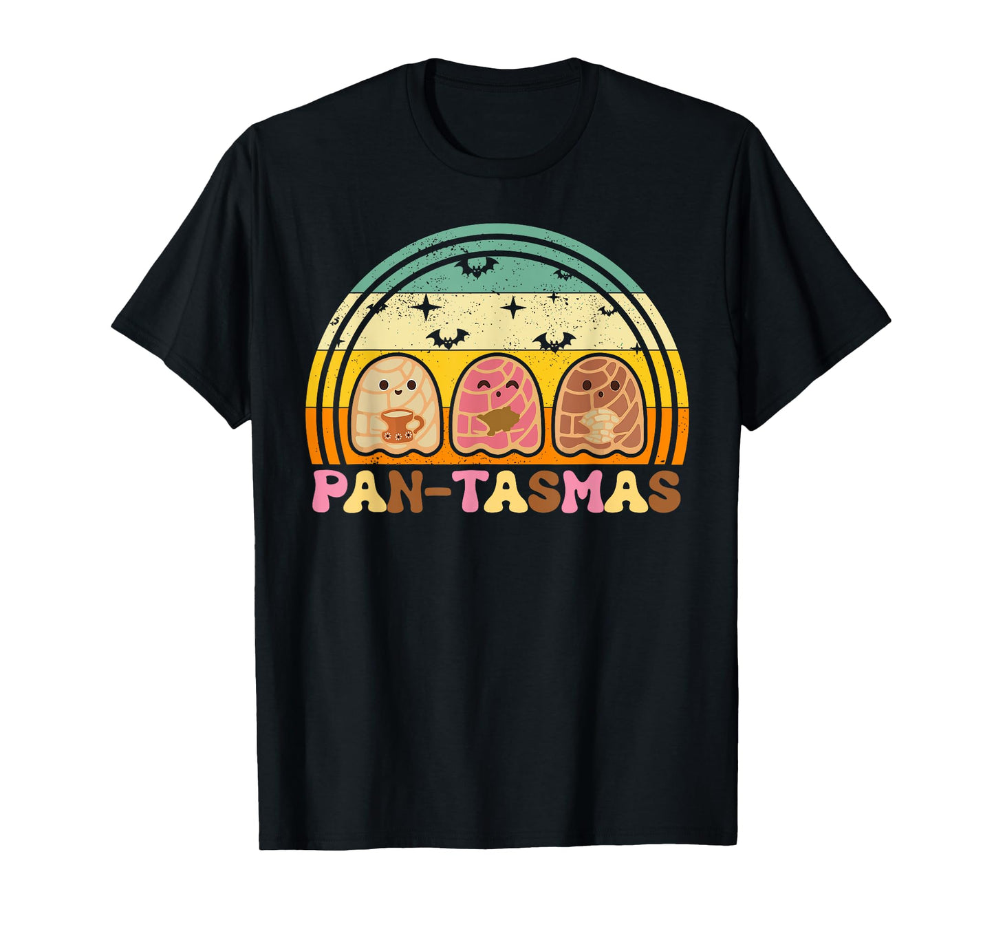 Pantasmas Ghost Vintage Halloween Mexican Spooky Conchas T-Shirt