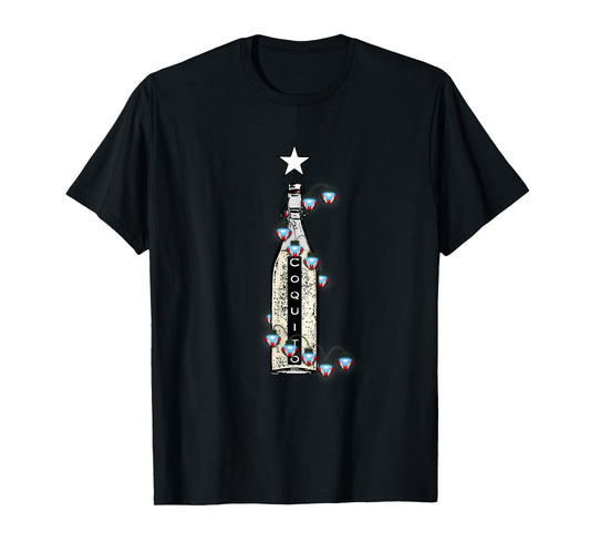 Coquito Boricua Traditional Drink P.R. Flag Xmas Lights T-Shirt