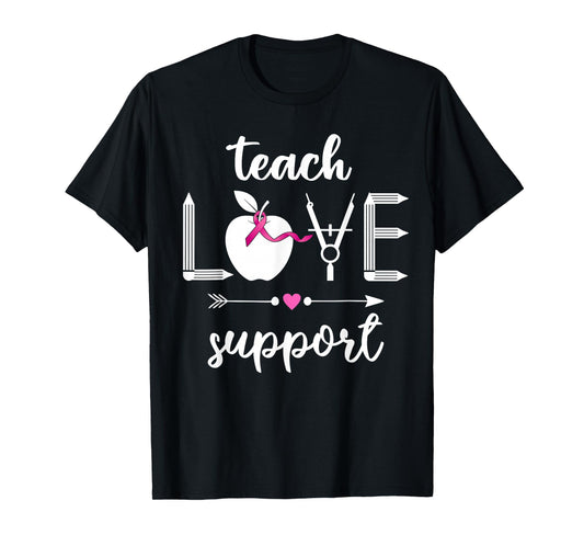 Math Teacher Breast Cancer Awareness Men Women T-Shirt