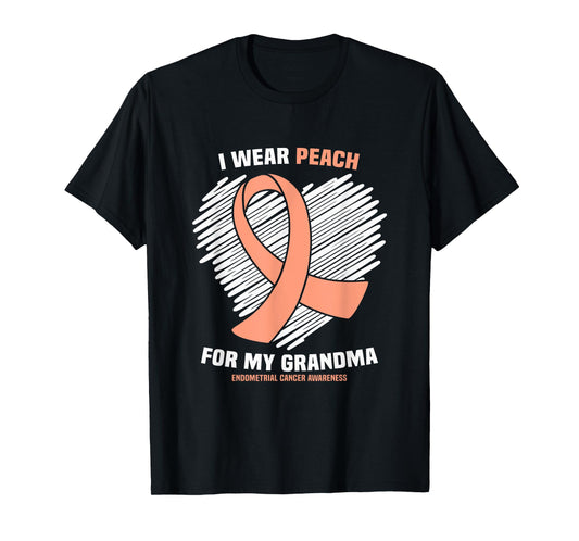 I Wear Peach For My Grandma Endometrial Cancer Awareness T-Shirt