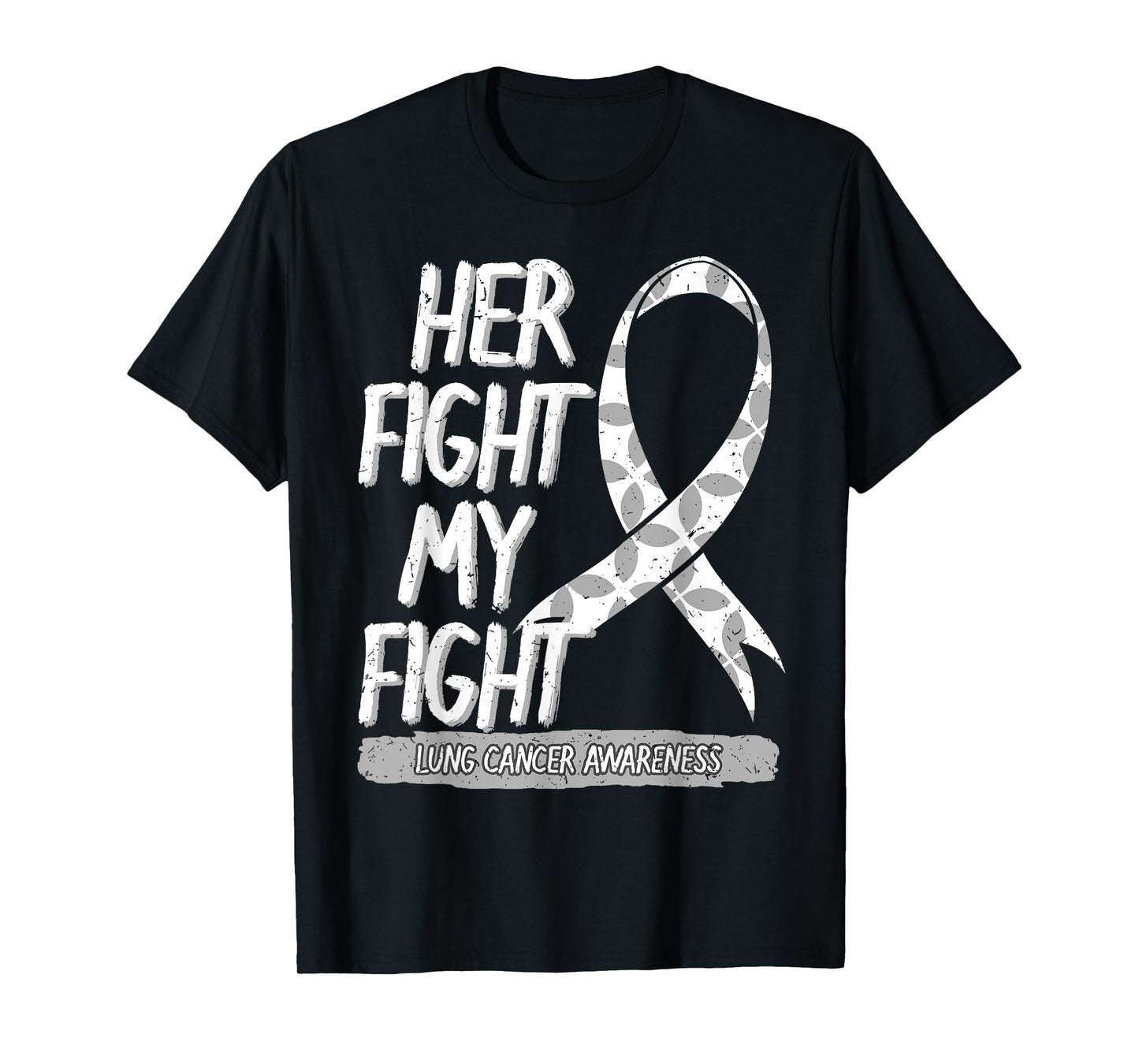Lung Cancer Awareness White Ribbon Carcinoma Patient Gift T-Shirt