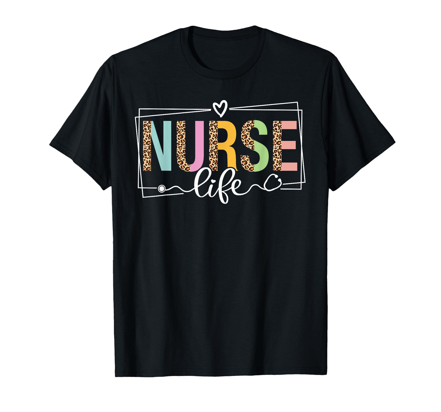 Nurse Life RN LPN CNA Nurse Week Healthcare Leopard Women T-Shirt
