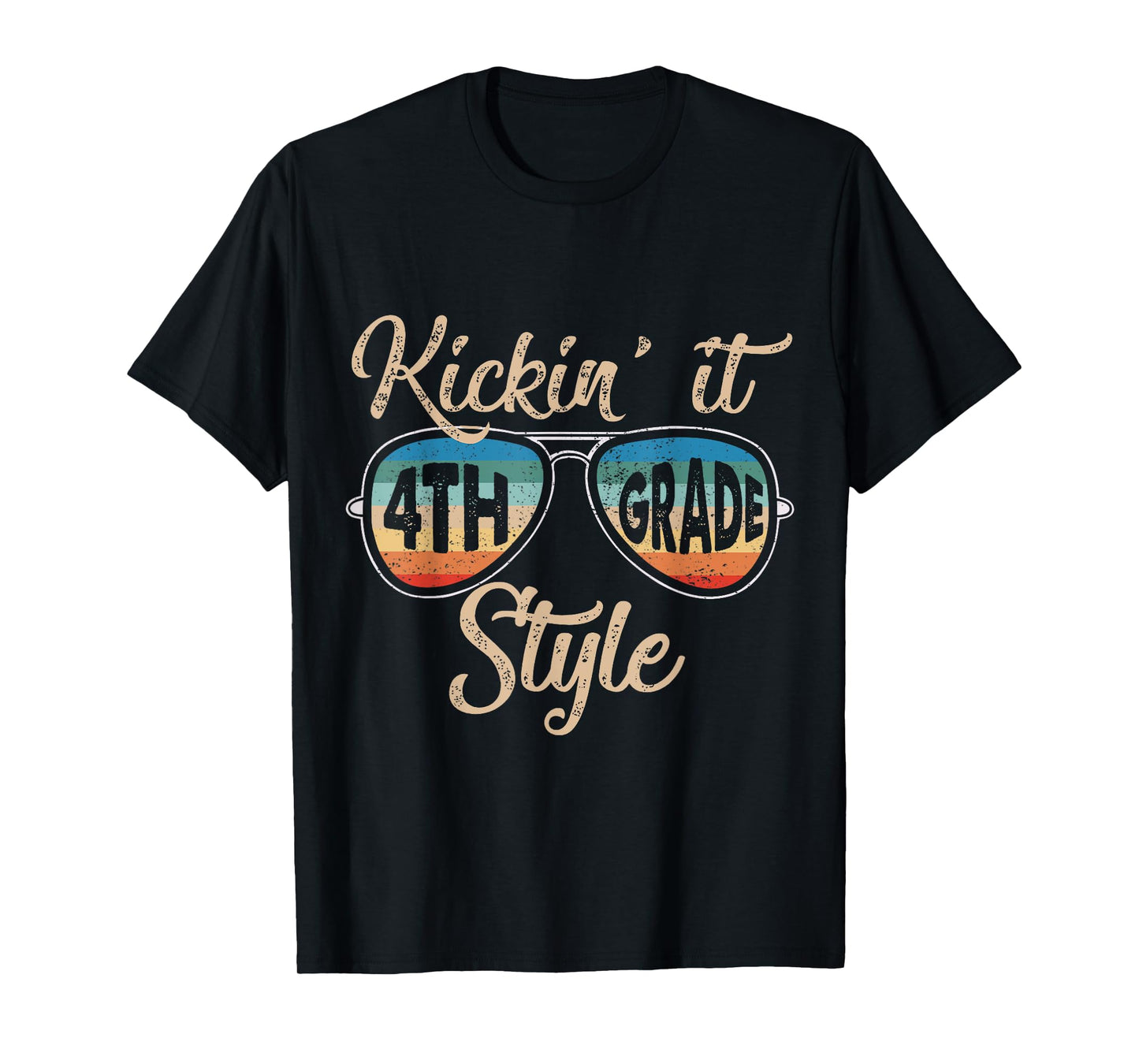 Kickin' It 4th Grade Style Back To School Elementary Teacher T-Shirt