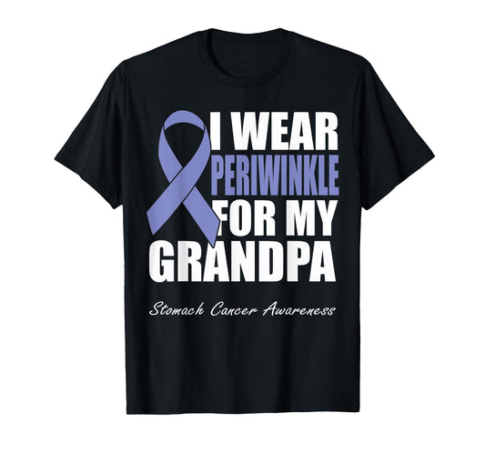 I Wear Periwinkle For My Grandpa Stomach Cancer Awareness T-Shirt
