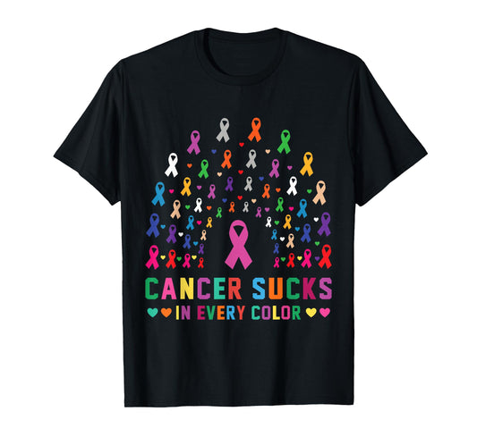 Cancer Sucks In Every Color Fighter | Funk Cancer T-Shirt