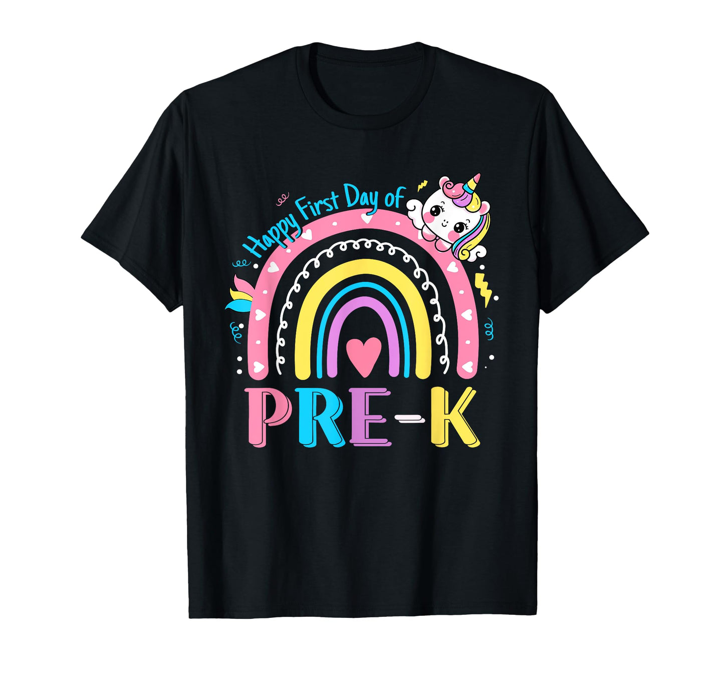 Pre-K First Day to School Pre Kindergarten Unicorn Girl Kids T-Shirt