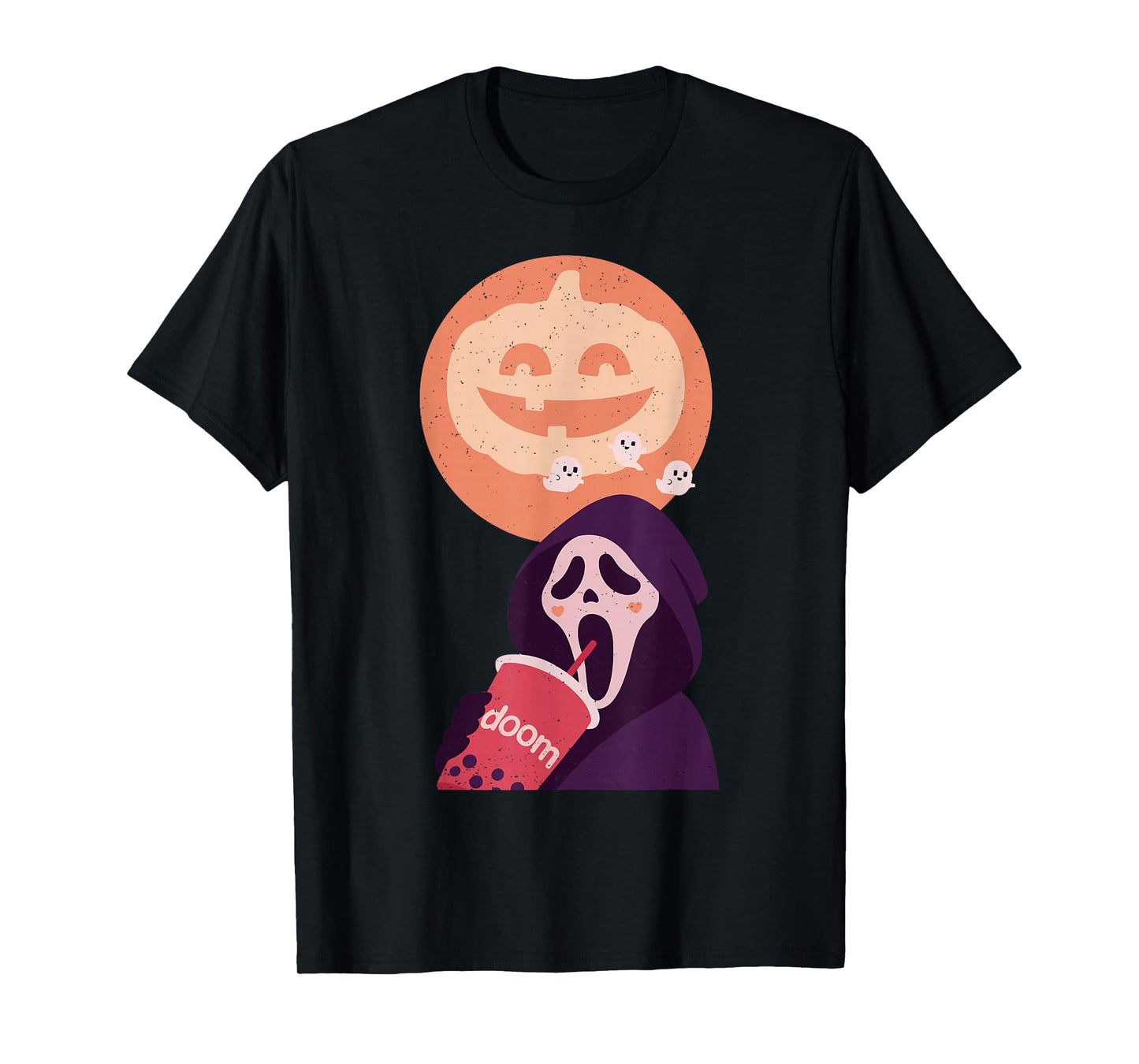 Grim Reaper Pumpkin Halloween Funny Spooky Season T-Shirt