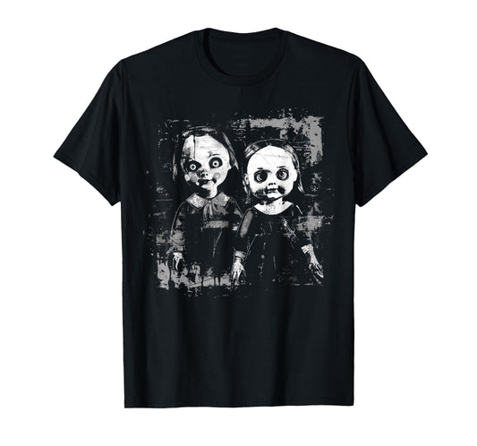 Horror Haunted Doll Creepy Toy Halloween Goth Alt Scary Emo T-Shirt, Small, Black