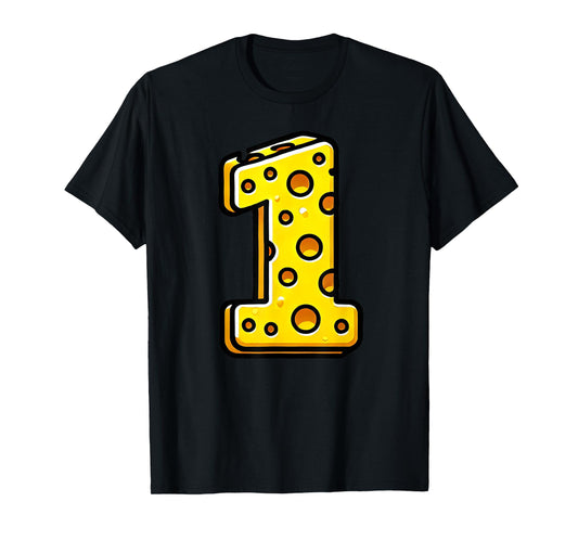 Happy 1st Birthday Cheese Number Boys Girls Kids T-Shirt