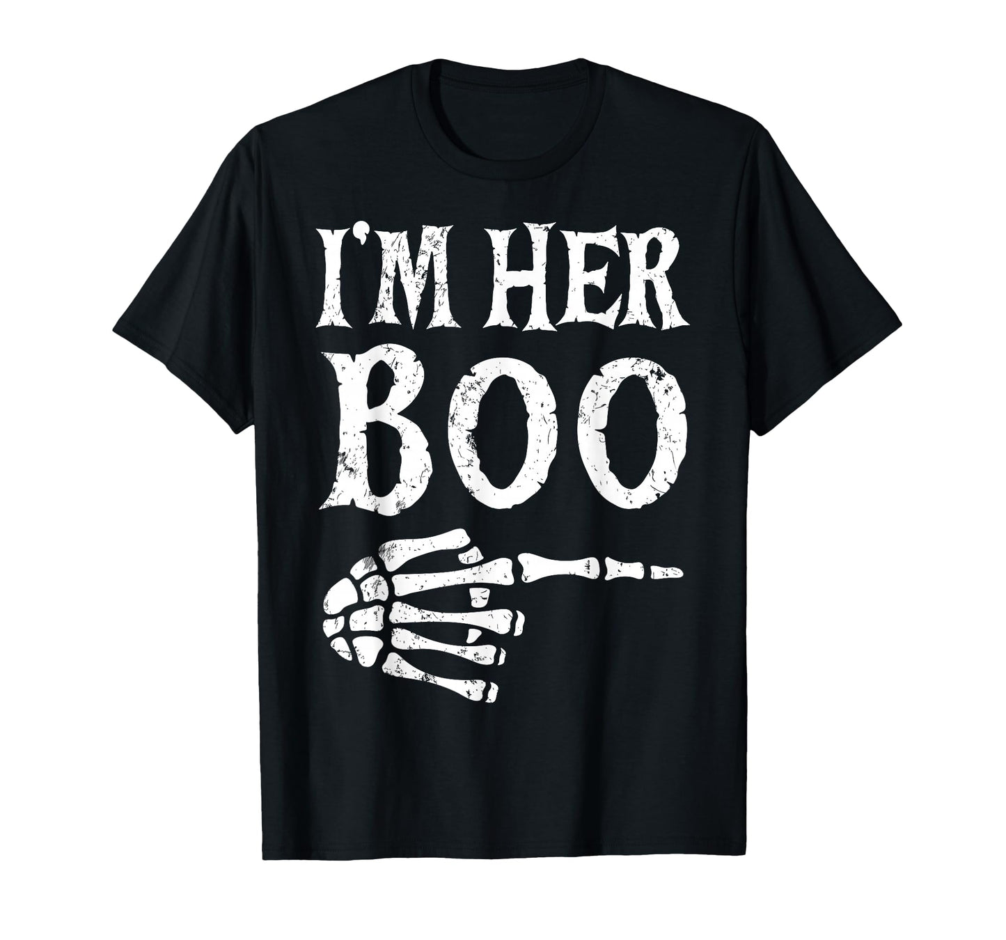 I’m Her Boo I’m His Ghoul Funny Halloween Matching Couples T-Shirt