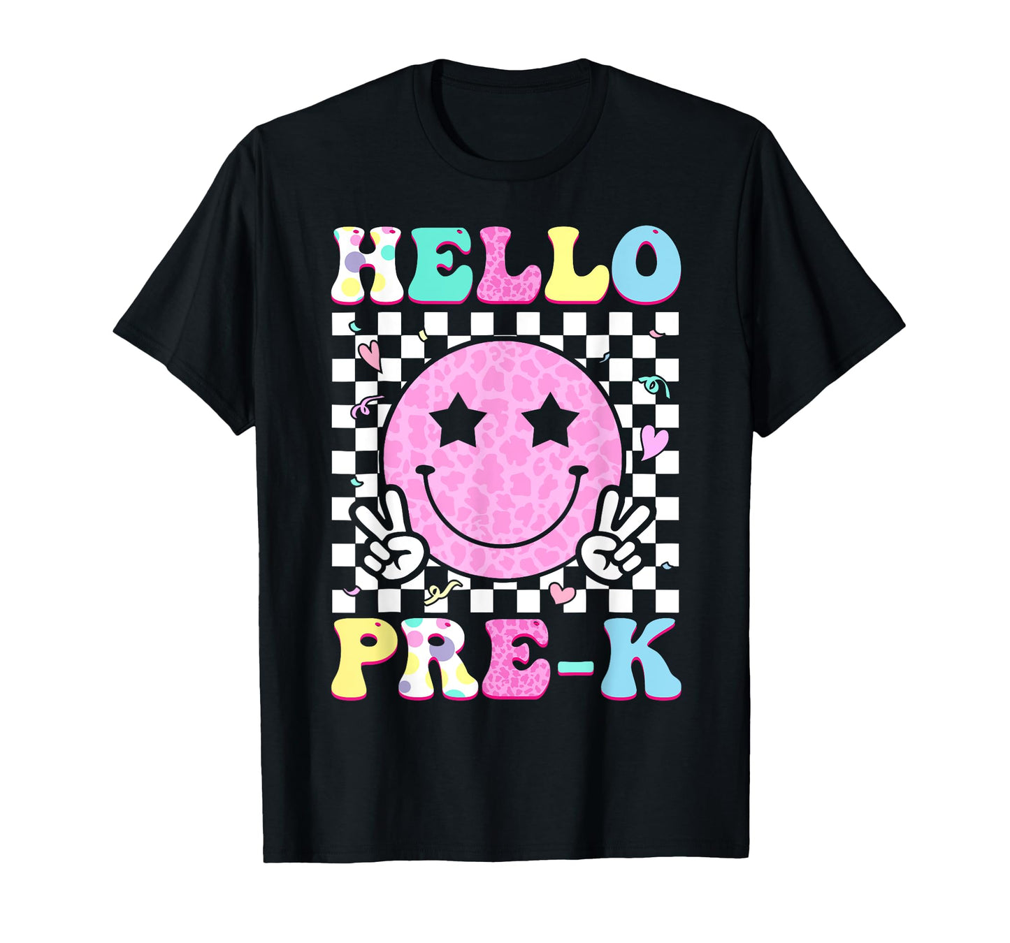 Hello Pre-K Groovy Back to School PreK Preschool Girls Kids T-Shirt