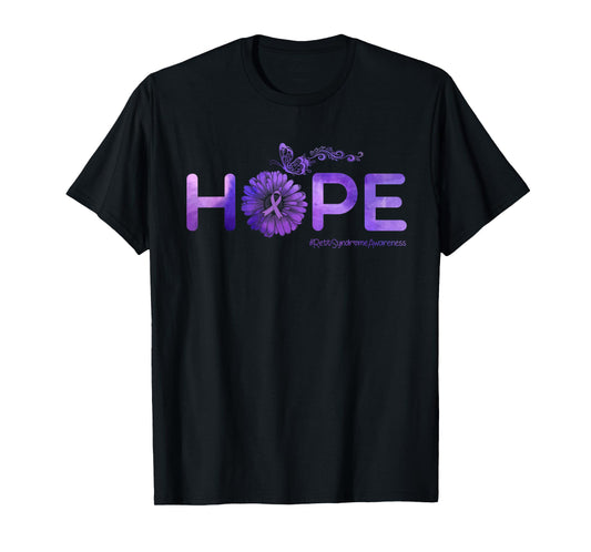HOPE Butterfly Rett Syndrome Awareness Gifts T-Shirt