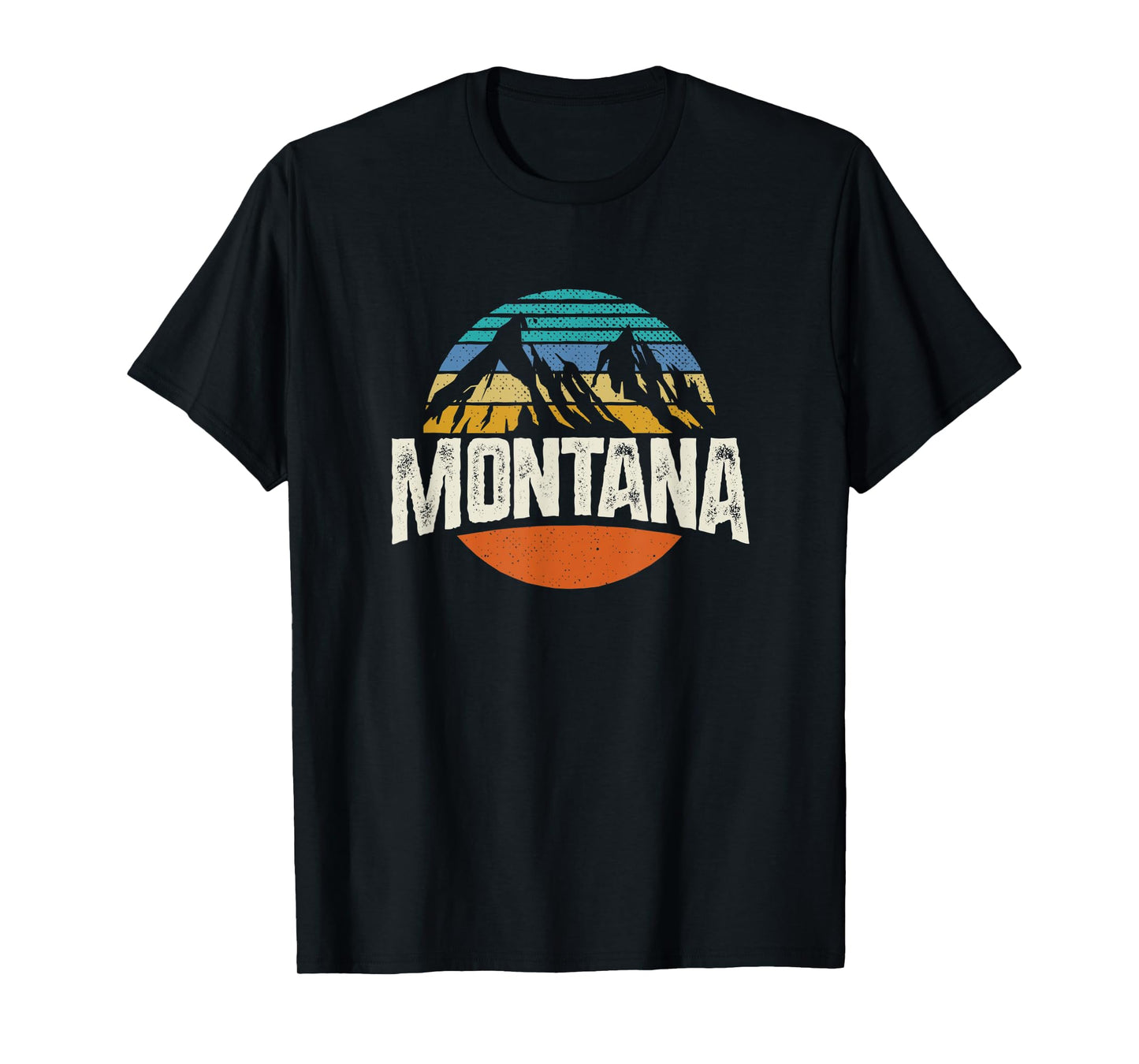 Montana Mountains Retro Design Hiking MT T-Shirt