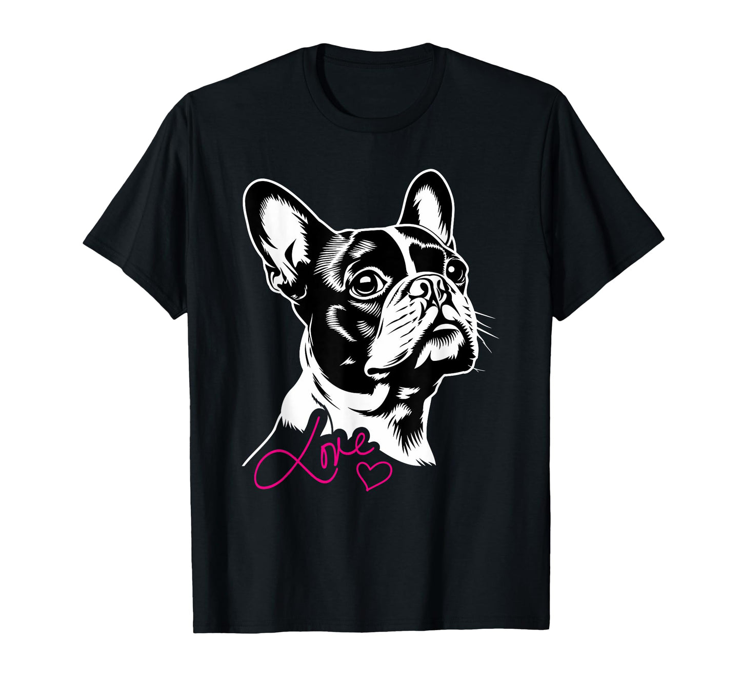 Boston Terrier Dog Boston Terrier Heart Men Women Kids T-Shirt