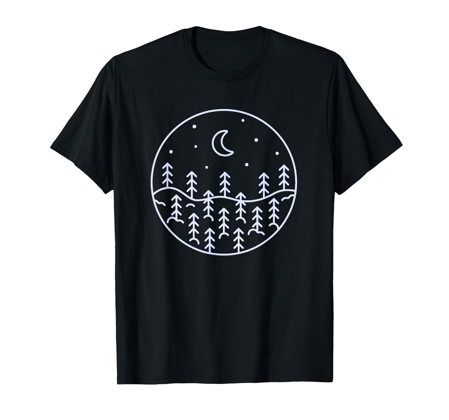 Minimal Forest Nature Outdoor Camping Hiking Camper T-Shirt