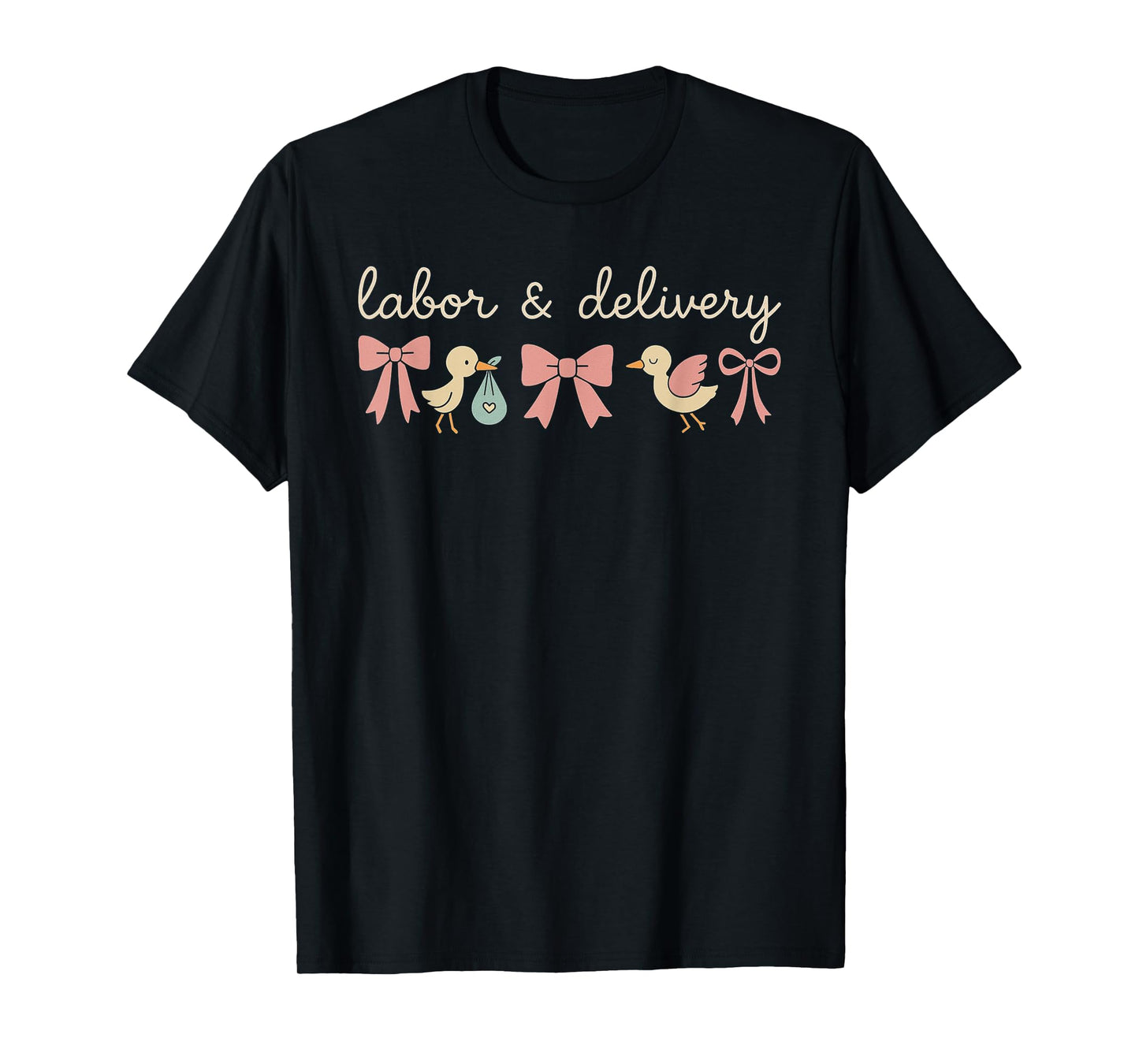 Labor & Delivery Nurse Coquette Baby Bow L&D Nursing T-Shirt