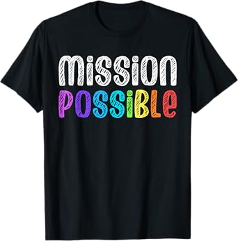 Mission Retro Possible Inspirational Religious Saying Quote T-Shirt